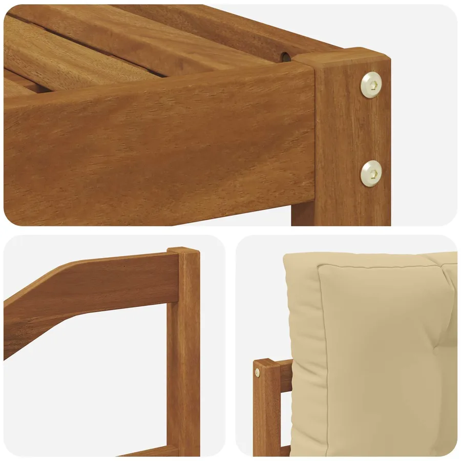 Ensemble de canapés d'extérieur 10 pcs Naturel et Beige - 7