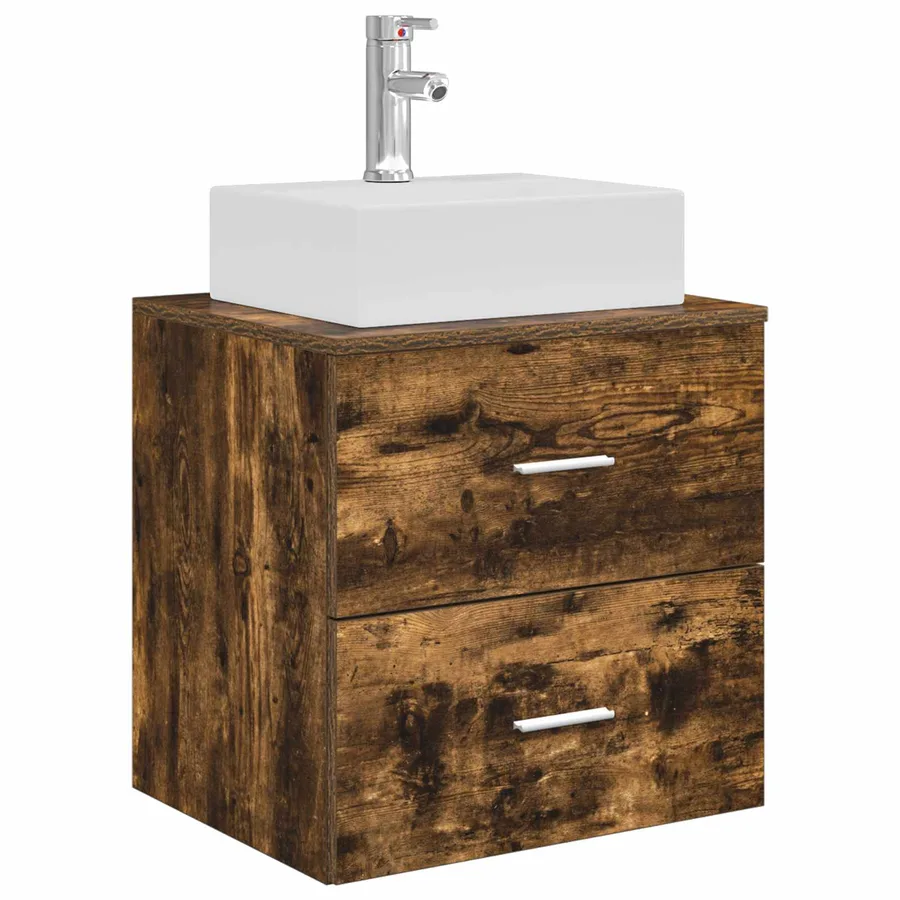 Ensemble de mobilier de salle de bain 4 pcs Chêne fumé - 5
