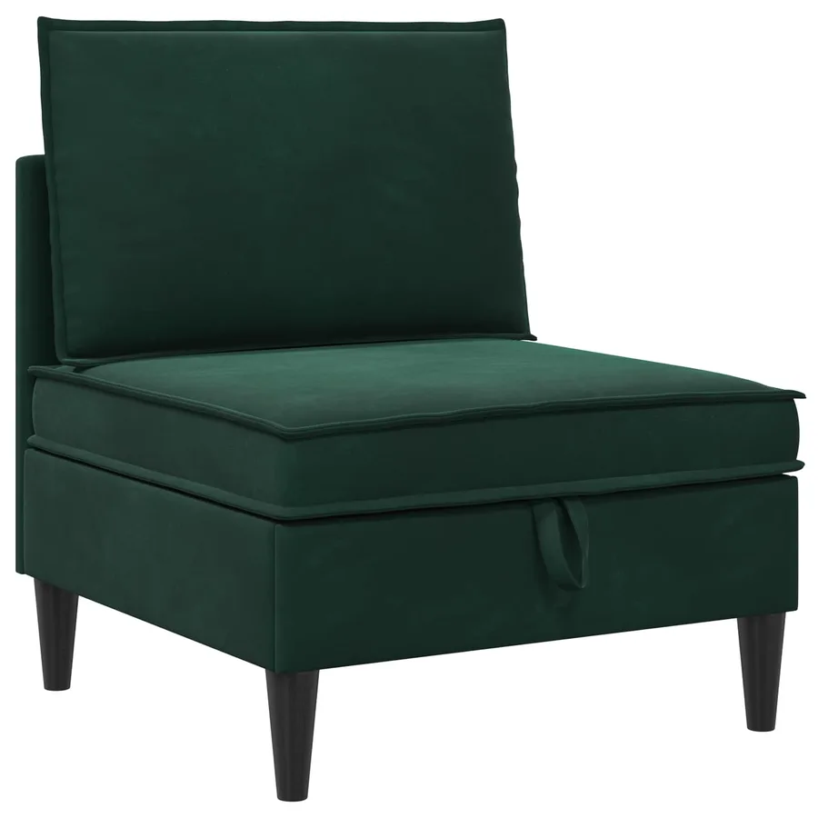 Ensemble de meubles pour le salon 5 pcs Vert foncé Velours - 5