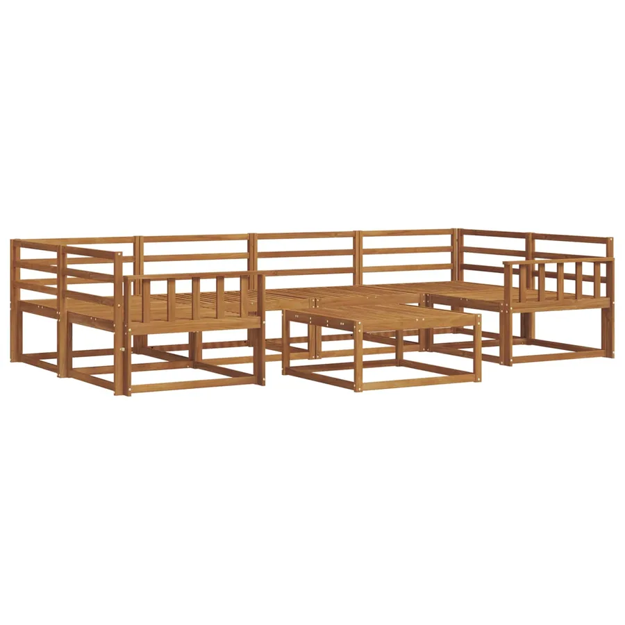 Ensemble de canapés d'extérieur 7 pcs Naturel - 2
