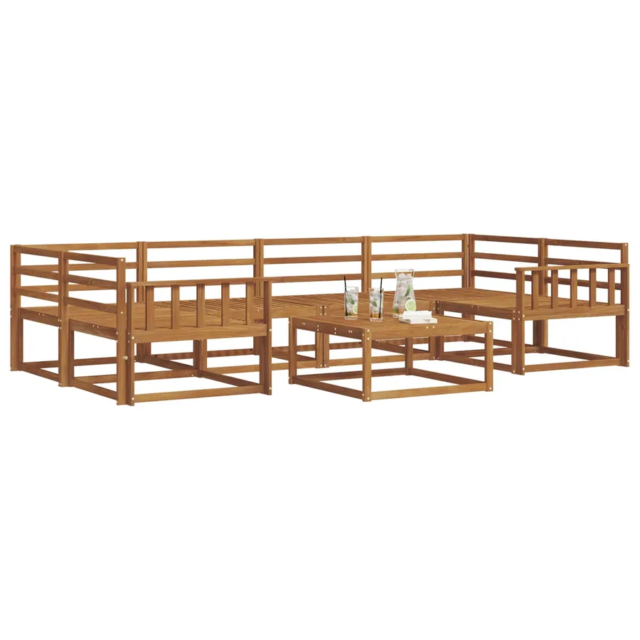 Ensemble de canapés d'extérieur 7 pcs Naturel - 3