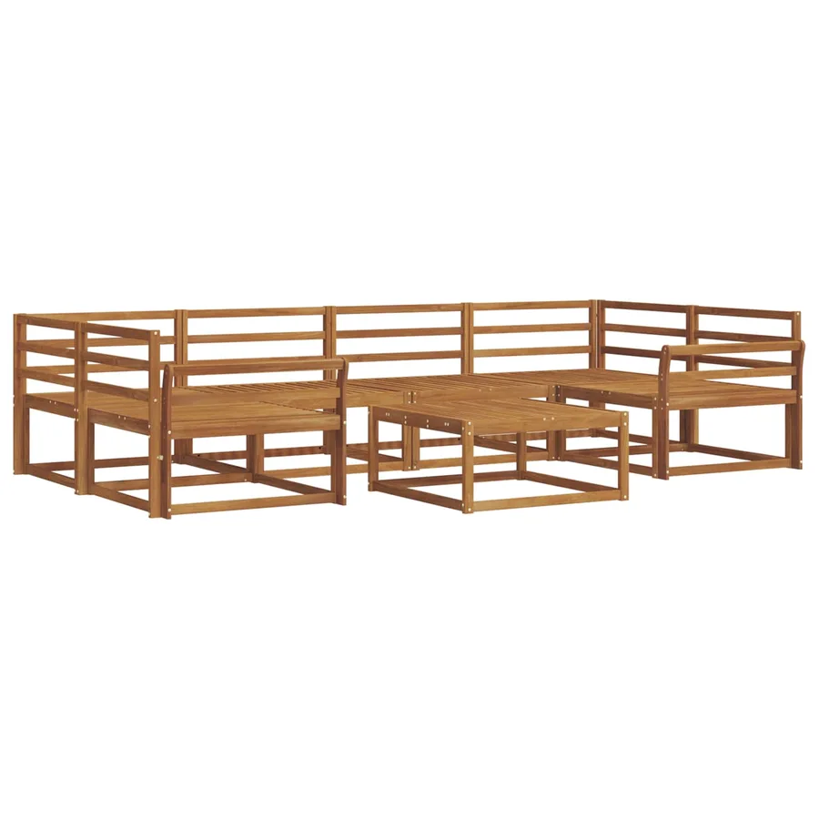 Ensemble de canapés d'extérieur 7 pcs Naturel - 2