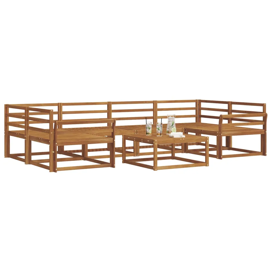 Ensemble de canapés d'extérieur 7 pcs Naturel - 3