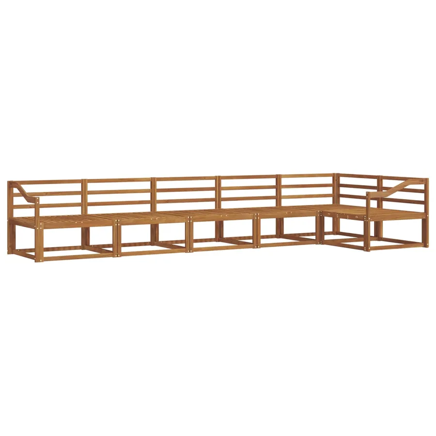Ensemble de canapés d'extérieur 6 pcs Naturel - 2