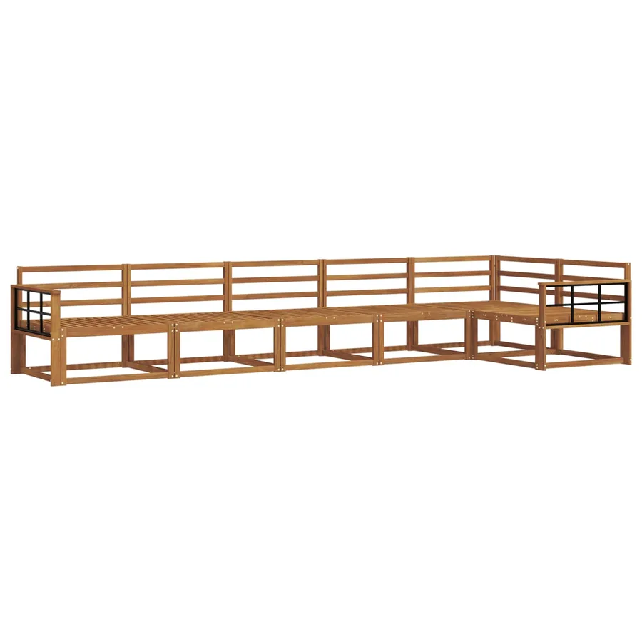 Ensemble de canapés d'extérieur 6 pcs Naturel - 2