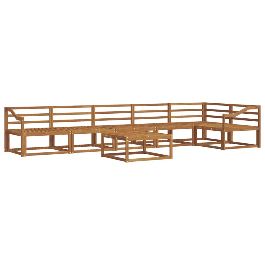 Ensemble de canapés d'extérieur 7 pcs Naturel - 2