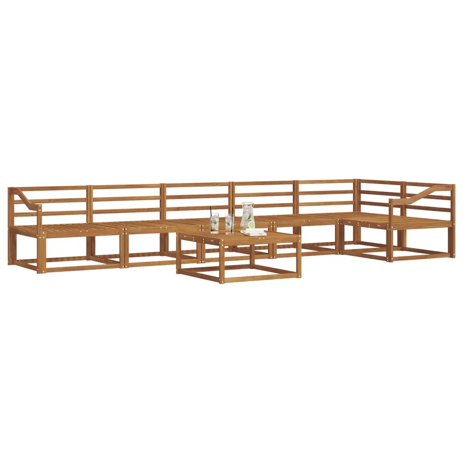 Ensemble de canapés d'extérieur 7 pcs Naturel - 3