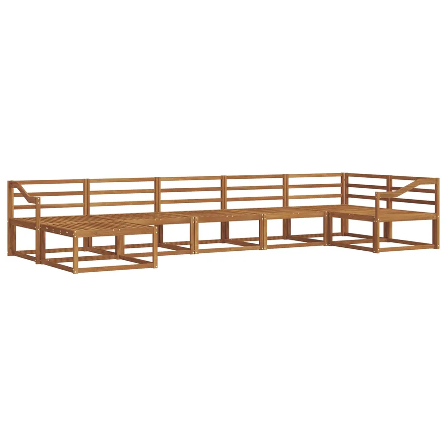 Ensemble de canapés d'extérieur 7 pcs Naturel - 2