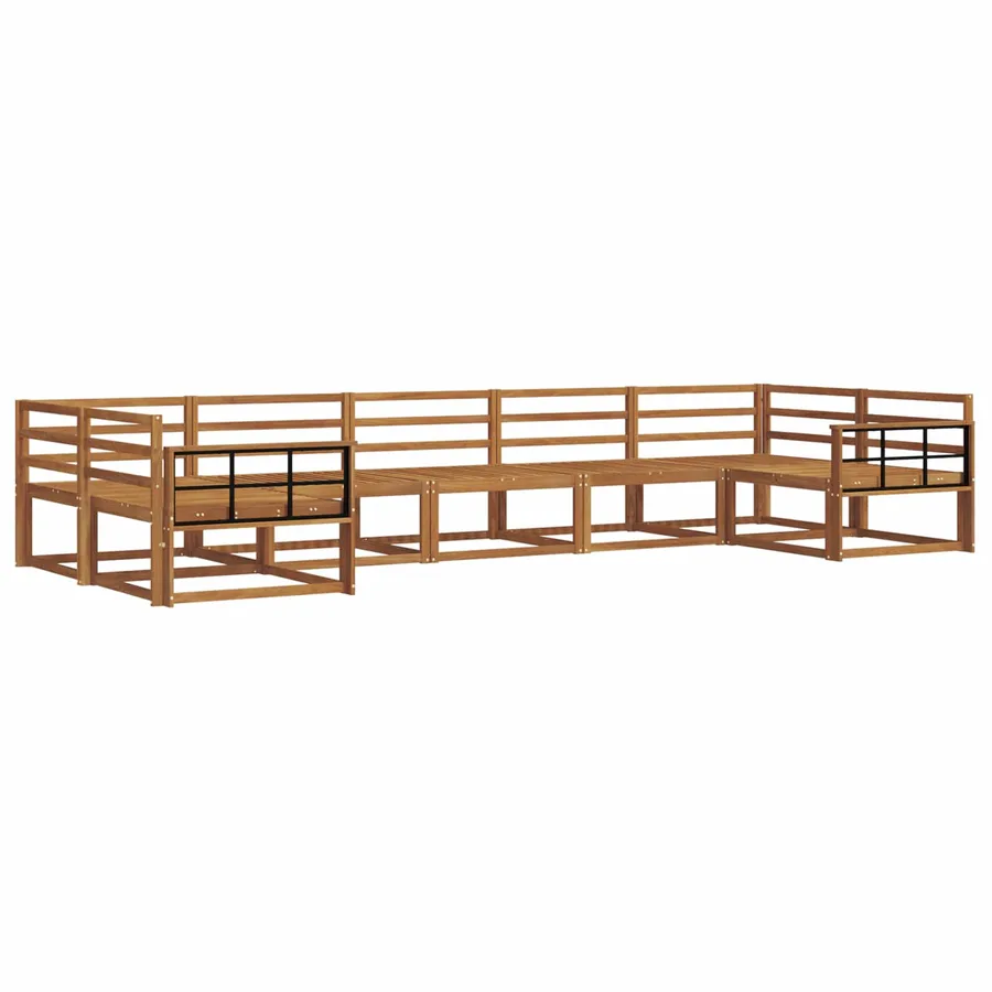 Ensemble de canapés d'extérieur 7 pcs Naturel - 2