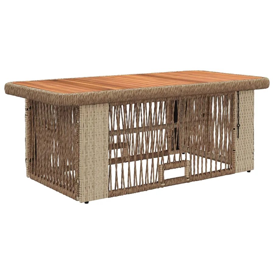 Ensemble de salle à manger pour jardin 4 pcs Beige et crème - 5