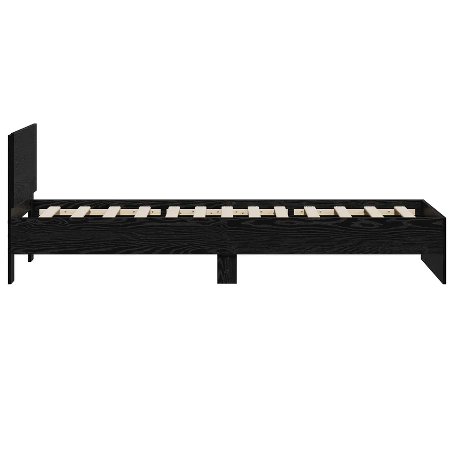 Cadre de lit avec tête de lit Chêne noir 80 x 200 cm - 5