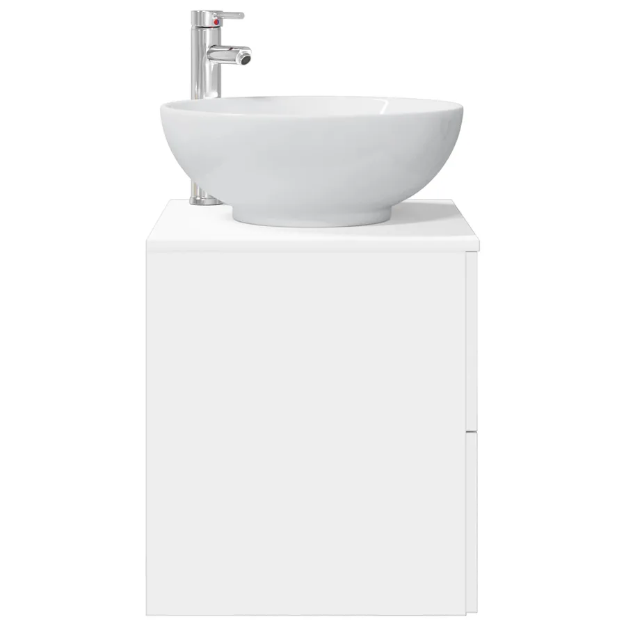 Vanité de lavabo mural Blanc 49,5 x 44,5 x 66,5 cm - 4