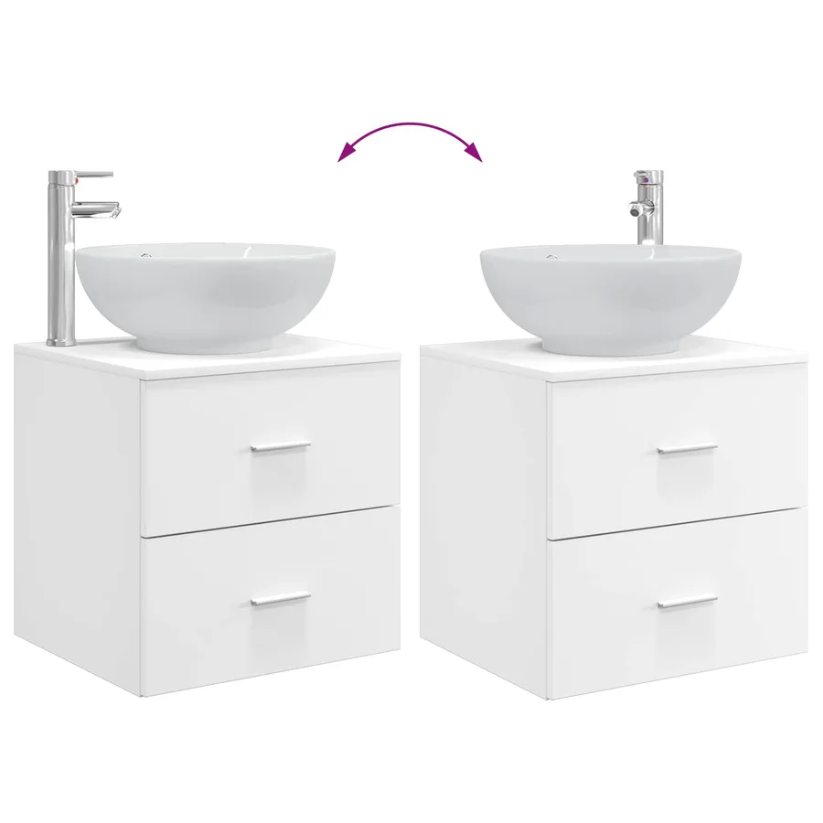 Ensemble de mobilier de salle de bain 4 pcs Blanc - 13