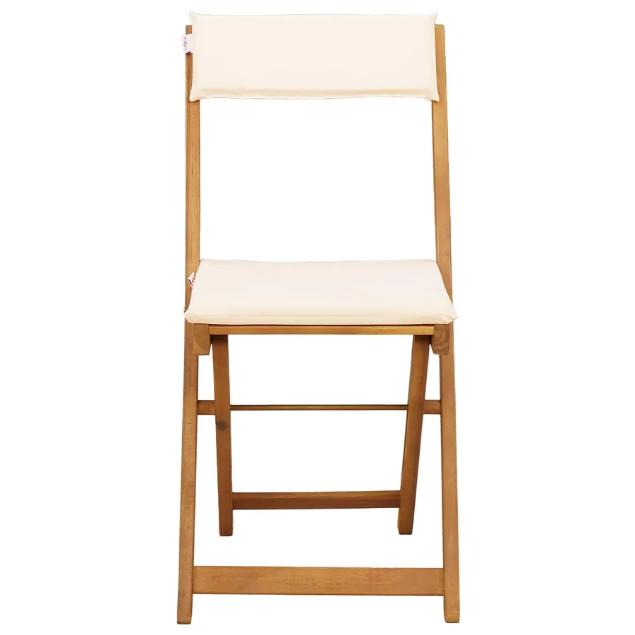 Chaises de bistrot d'extérieur 2 pcs Crème blanc - 6