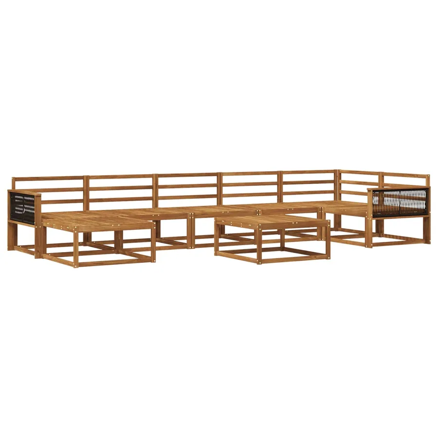 Ensemble de canapés d'extérieur 8 pcs Naturel - 2
