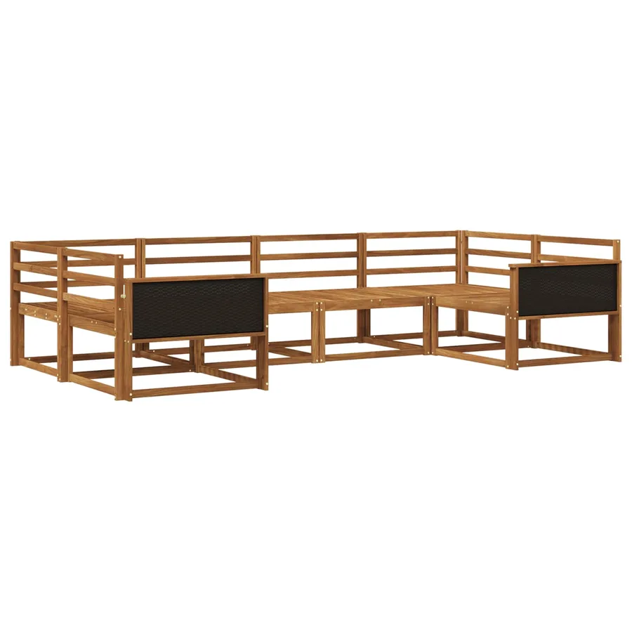 Ensemble de canapés d'extérieur 6 pcs Naturel - 2