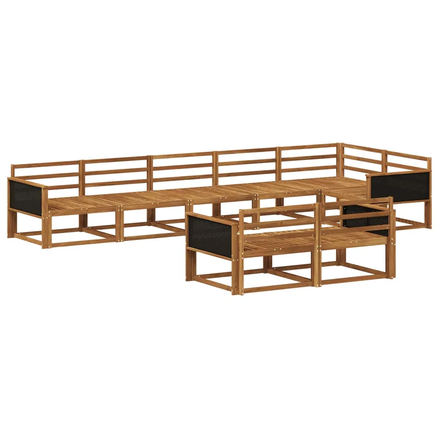 Ensemble de canapés d'extérieur 8 pc Naturel - 2