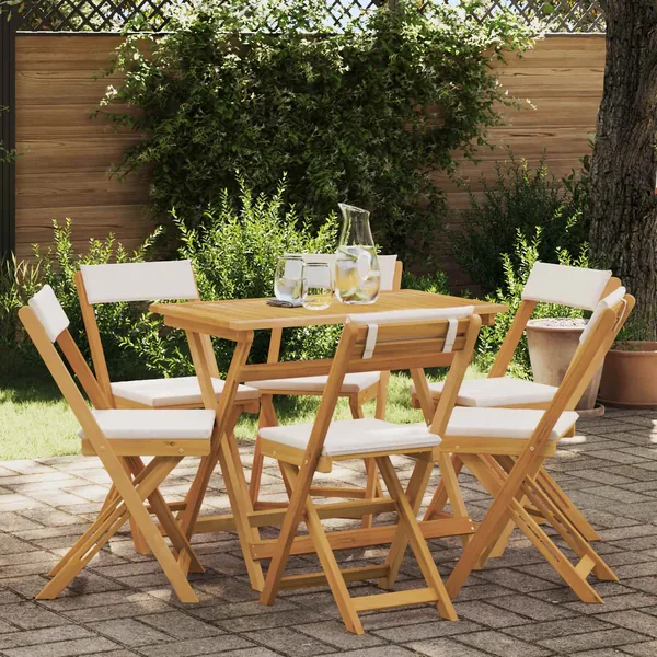 Chaises de bistrot d'extérieur 6 pcs Crème blanc