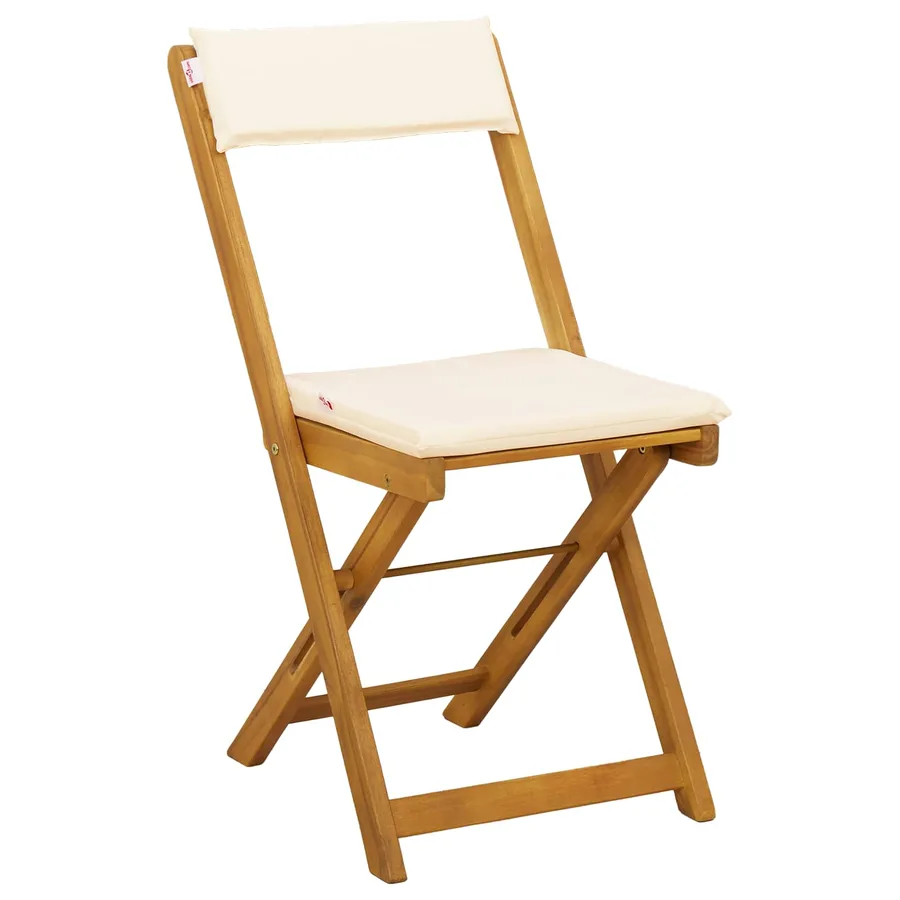 Chaises de bistrot d'extérieur 6 pcs Crème blanc - 4
