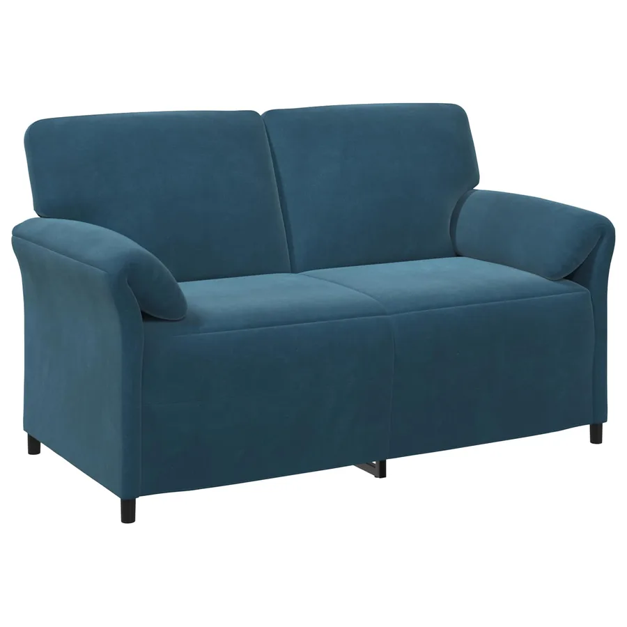 Sofa 2 places Bleu 158 x 83 x 95 cm Velours - 2