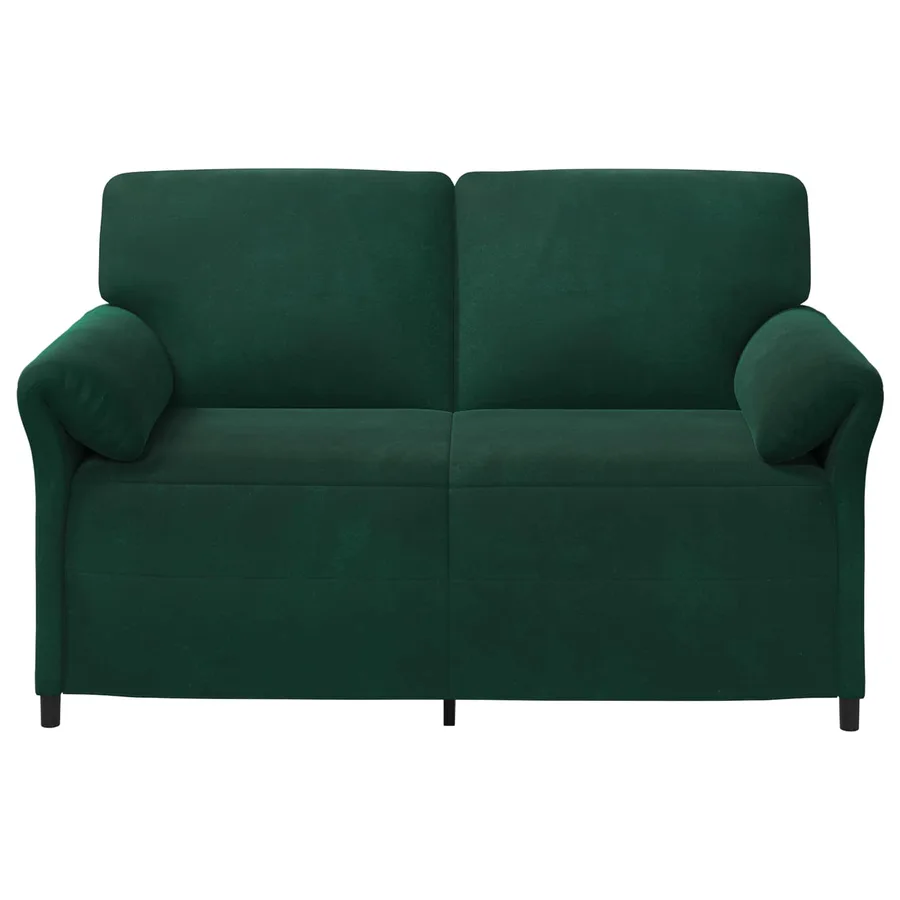 Sofa 2 places Vert foncé 158 x 83 x 95 cm Velours - 3