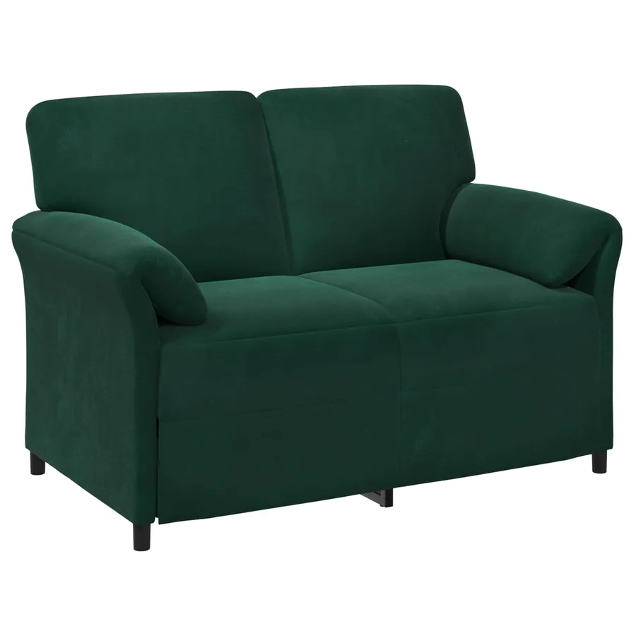 Sofa 2 places Vert foncé 138 x 83 x 95 cm Velours - 2