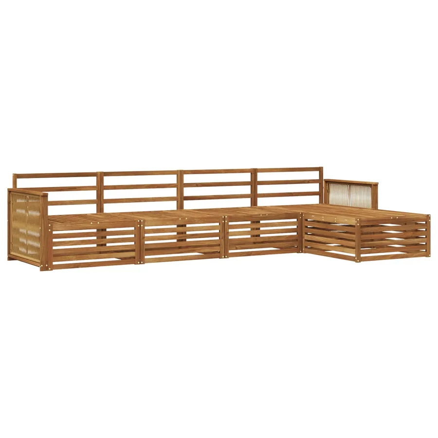 Ensemble de canapés d'extérieur 5 pcs Naturel - 2