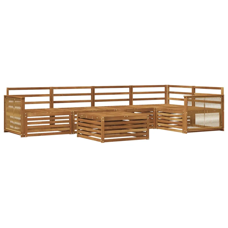 Ensemble de canapés d'extérieur 6 pcs Naturel - 2