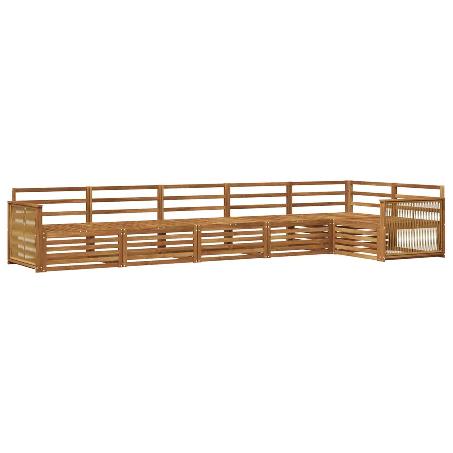 Ensemble de canapés d'extérieur 6 pcs Naturel - 2