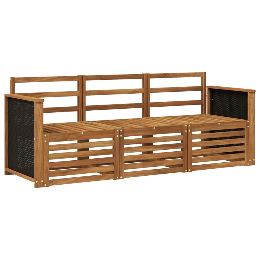 Ensembles de canapés 3 pcs Bois d'Acacia Massif - 2