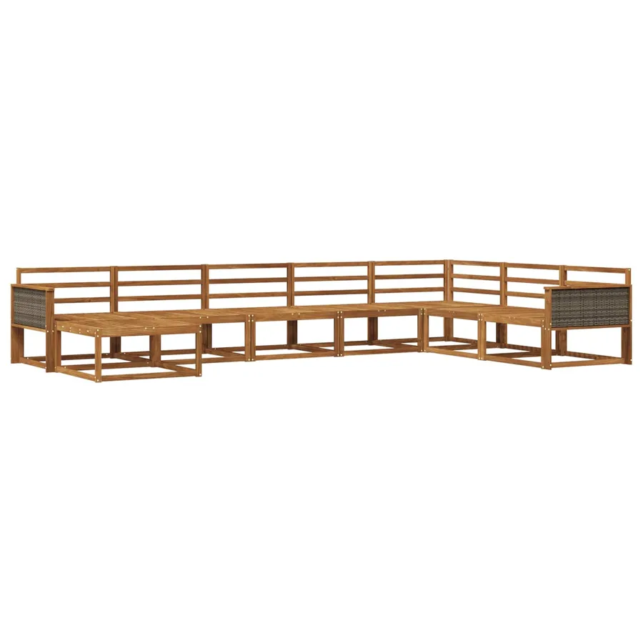 Ensemble de canapés d'extérieur 8 pcs Naturel - 2