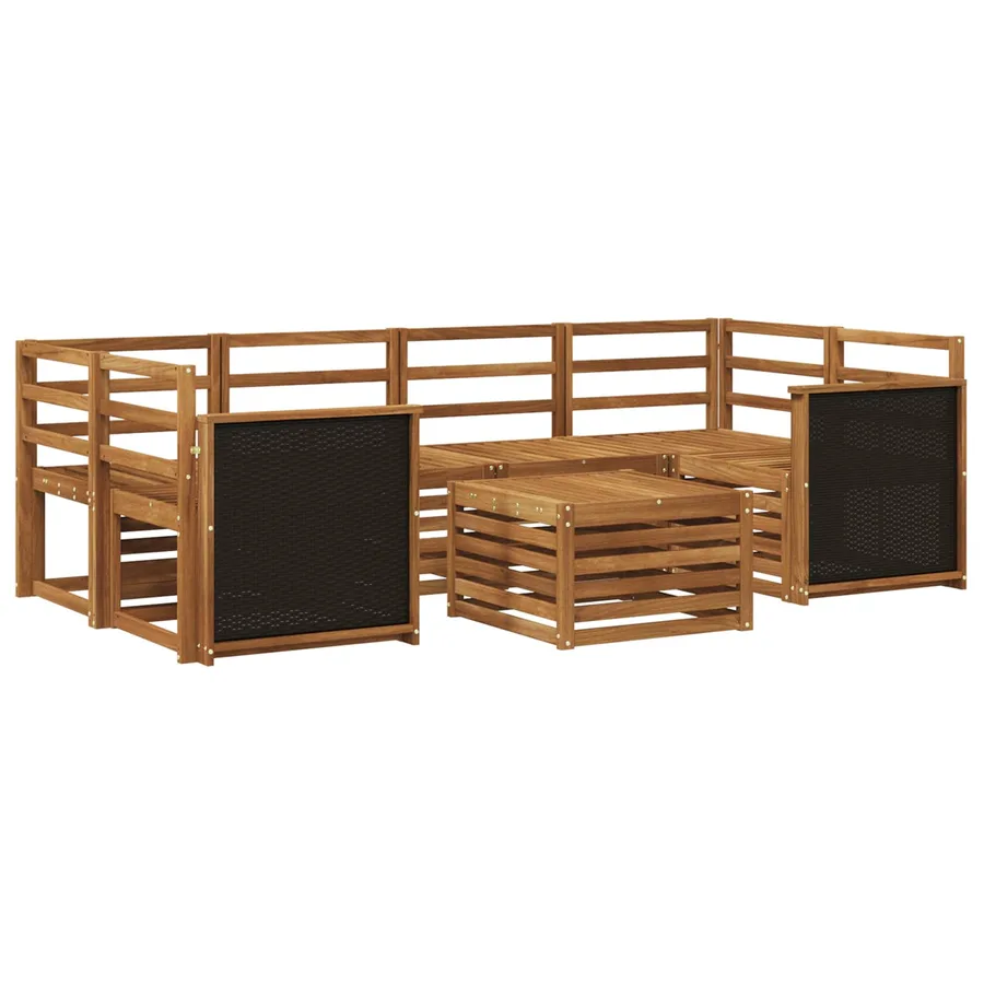 Ensemble de canapés d'extérieur 7 pcs Naturel - 2