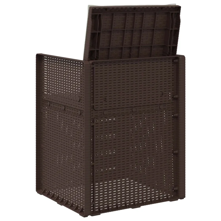 Chaises de jardin salle à manger 2 pcs Marron et gris clair PP - 7