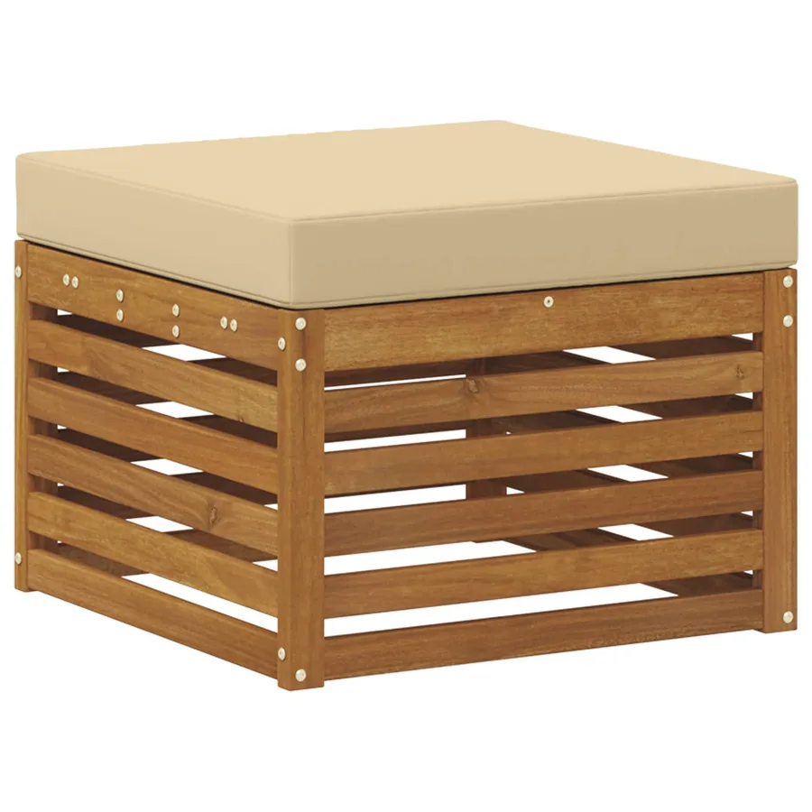 Ensemble de canapé d'angle avec coussin 5 pcs Naturel - 5