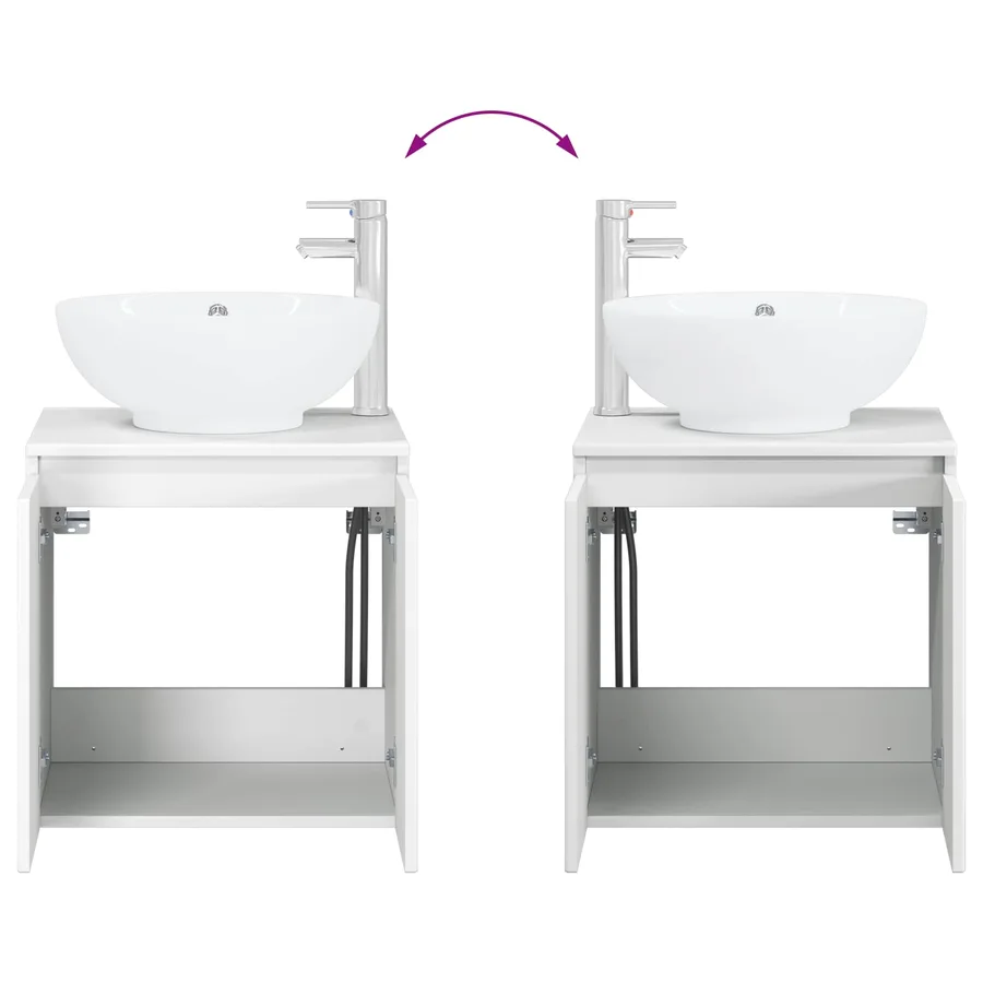 Ensemble d'armoire de salle de bain 5 pcs Blanc - 13