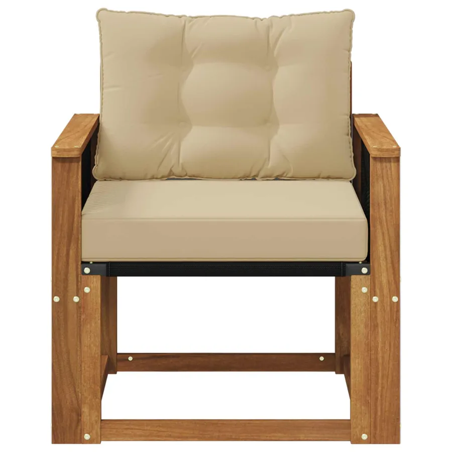 Sofa de milieu extérieur Bois d'Acacia Massif Naturel - 5