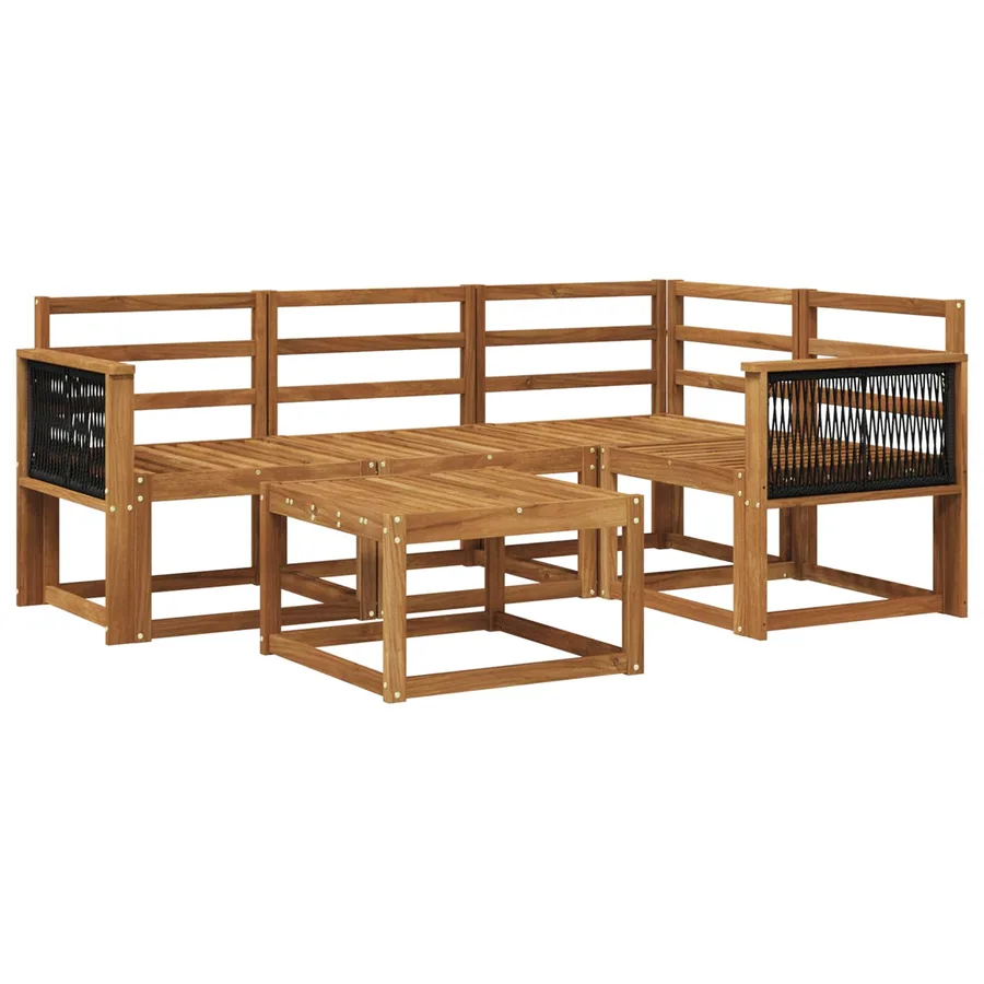 Ensemble de canapés d'extérieur 5 pcs Naturel - 2