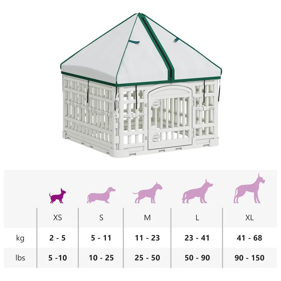 Panneau de jeu pour chien 4 panneaux avec toit 60 x 60 x 82 cm - 10