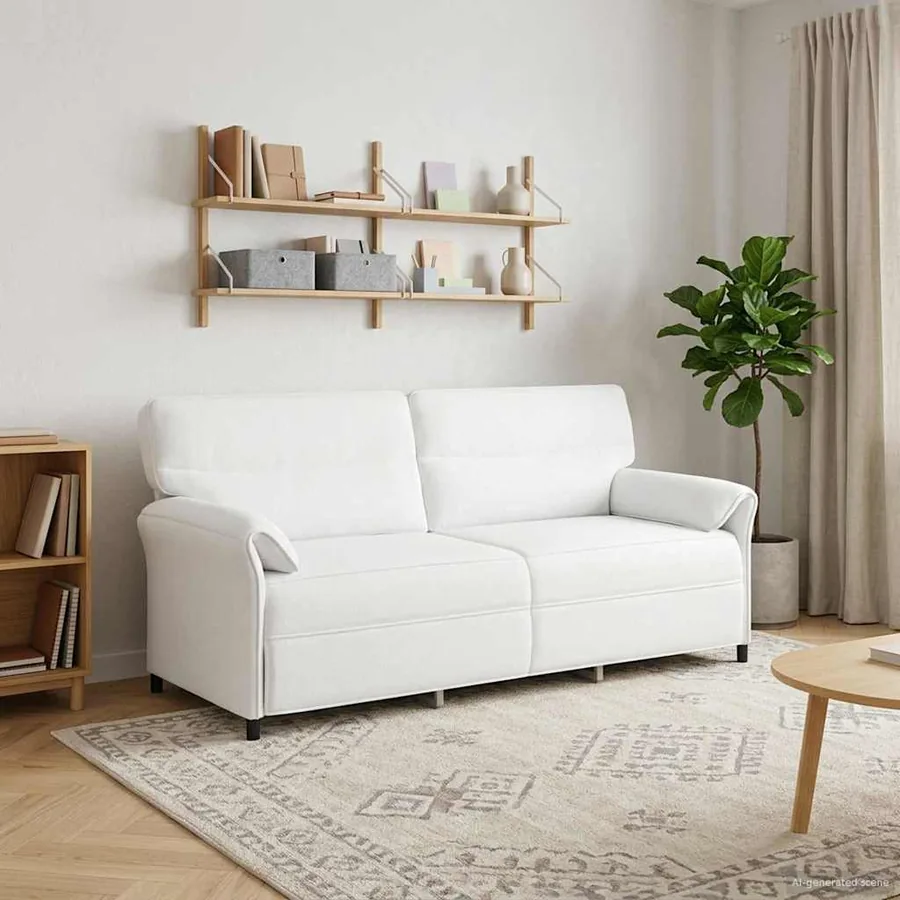 Canapé 100% polyester, cadre en métal, MDF, Contreplaqué