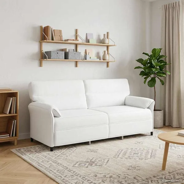 Canapé 100% polyester, cadre en métal, MDF, Contreplaqué