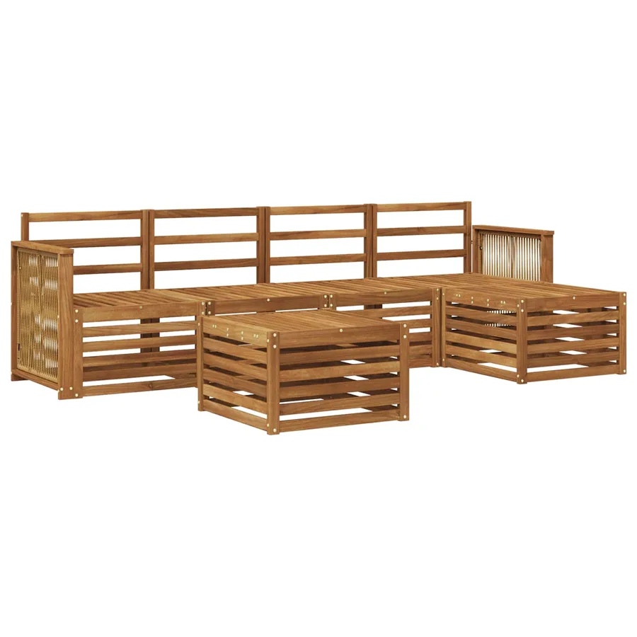 Ensemble de canapés d'extérieur 6 pcs Naturel - 2