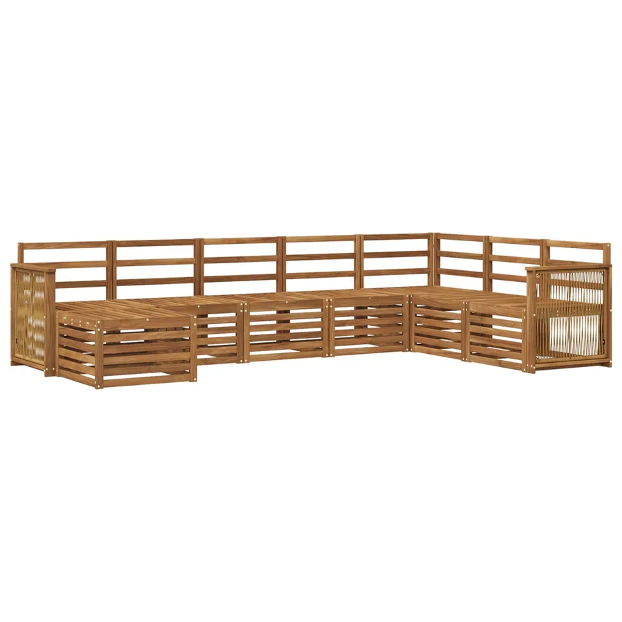 Ensemble de canapés d'extérieur 6 pcs Naturel - 2