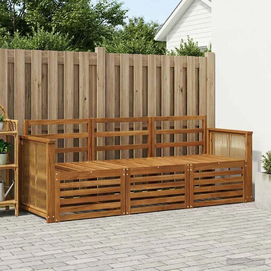 Ensembles de canapés 3 pcs Bois d'Acacia Massif