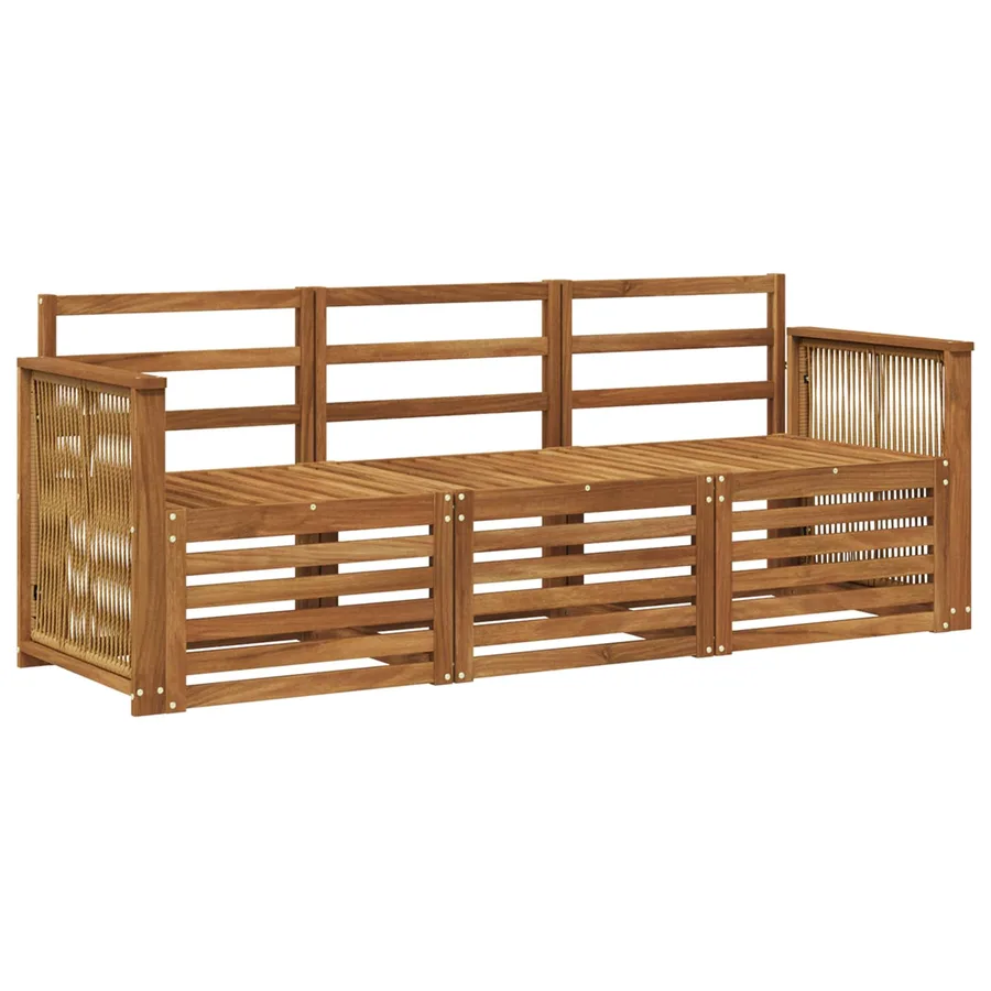 Ensembles de canapés 3 pcs Bois d'Acacia Massif - 2
