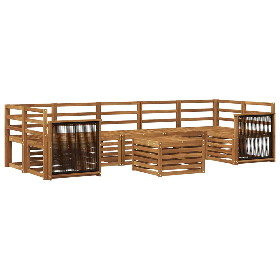 Ensemble de canapés d'extérieur 8 pcs Naturel - 2