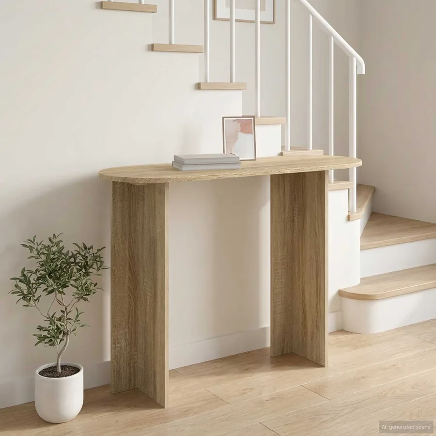 Table console Chêne Sonoma 100 x 39,5 x 75 cm Bois d'ingénierie