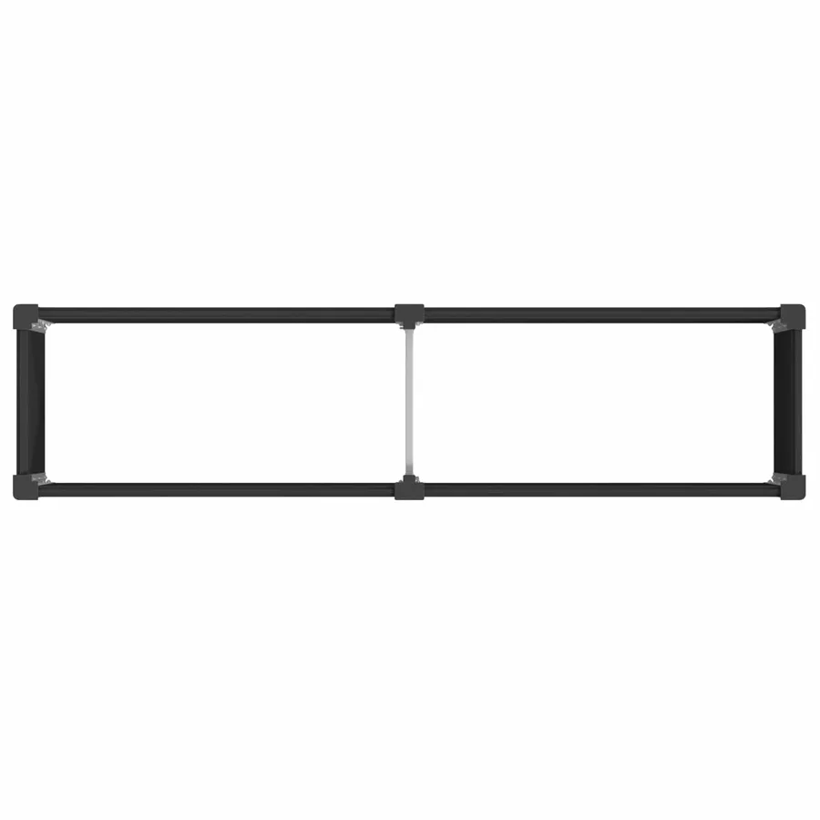 Jardinière surélevée Noir 200 x 50 x 91 cm - 5