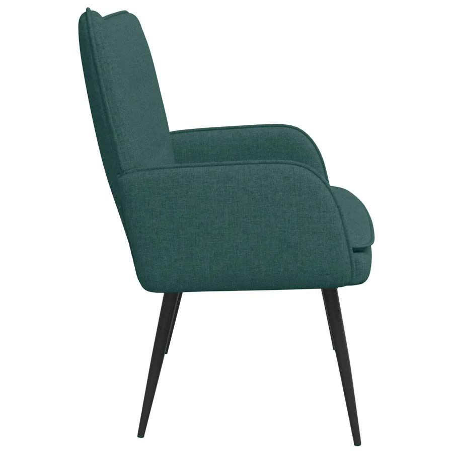 Sofa 2 places Vert foncé 115 x 61 x 87 cm Tissu - 5