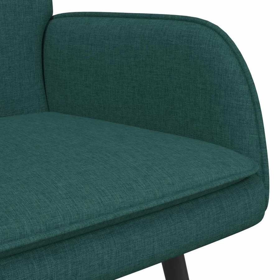 Sofa 2 places Vert foncé 115 x 61 x 87 cm Tissu - 7
