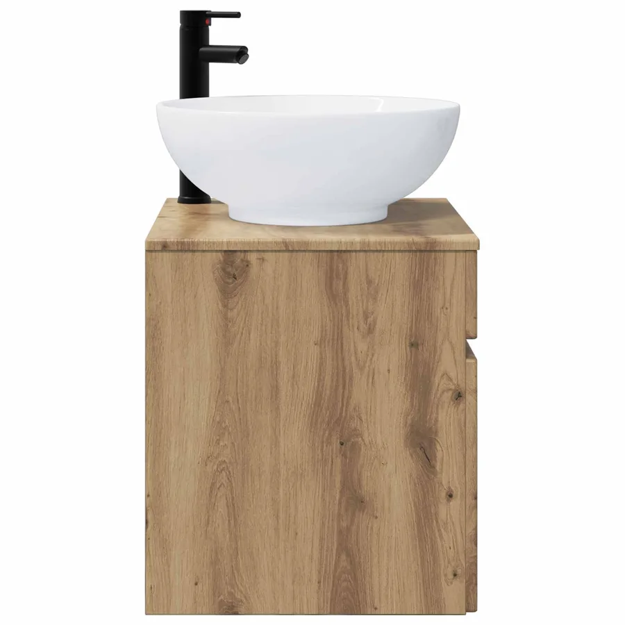 Meuble de lavabo mural Chêne artisanal 49 x 44,5 x 66,5 cm - 3